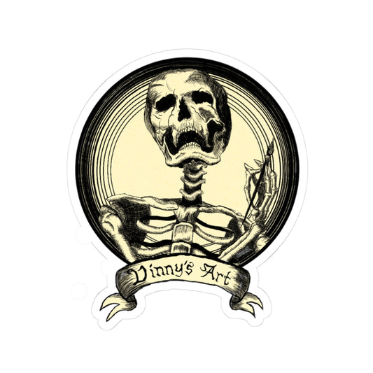 Stickers - Vinny's Art Renaissance Style Skeleton Logo Kiss-Cut Stickers